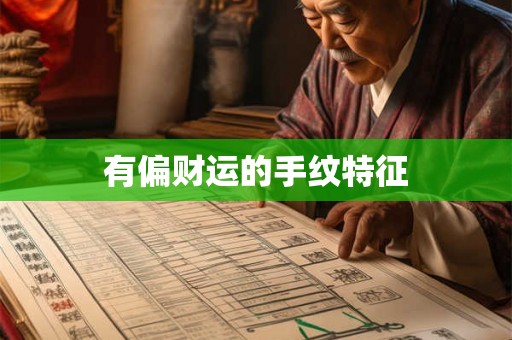 有偏财运的手纹特征
