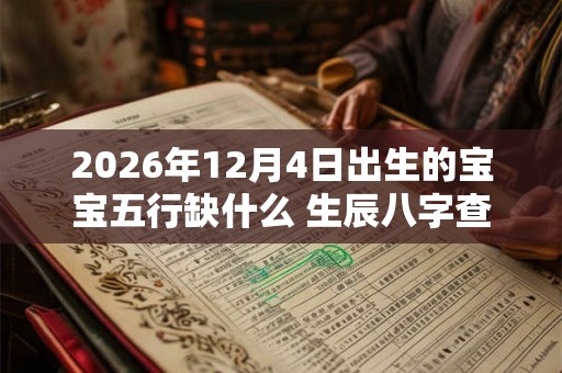 2026年12月4日出生的宝宝五行缺什么 生辰八字查询