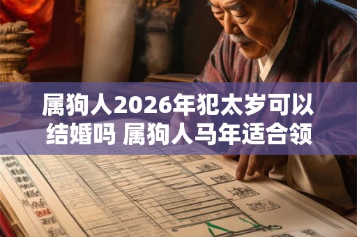 属狗人2026年犯太岁可以结婚吗 属狗人马年适合领证吗
