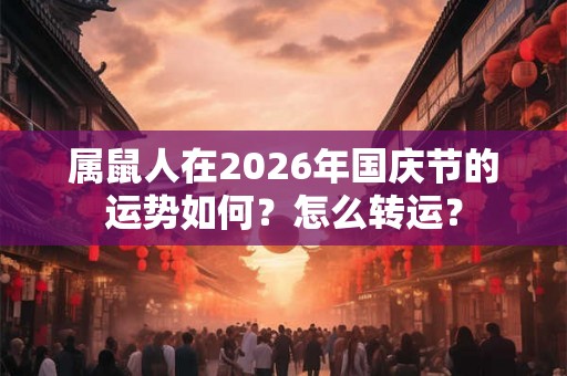 属鼠人在2026年国庆节的运势如何？怎么转运？