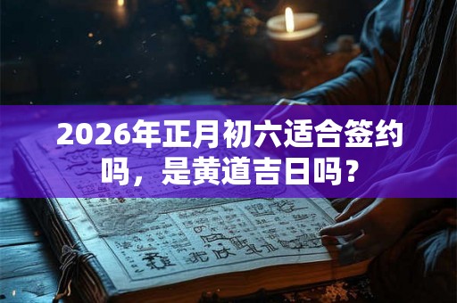 2026年正月初六适合签约吗,是黄道吉日吗? 2026年正月初六适合签约吗,是黄道吉日吗?