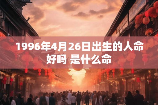 1996年4月26日出生的人命好吗 是什么命 1996年4月26日出生的人命好吗 是什么命