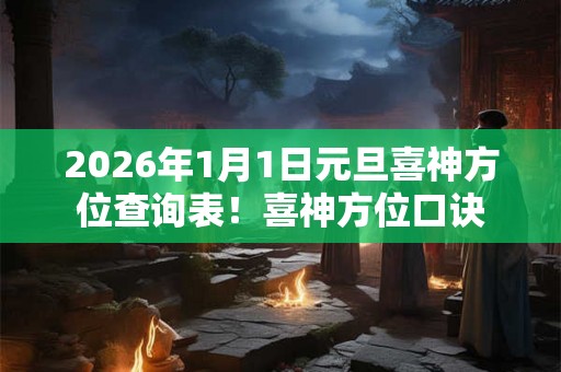 2026年1月1日元旦喜神方位查询表!喜神方位口诀 2026年1月1日元旦喜神方位查询表!喜神方位口诀
