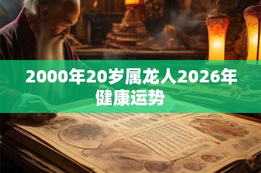2000年20岁属龙人2026年健康运势 2000年20岁属龙人2026年健康运势