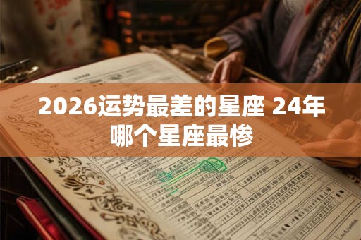 2026运势最差的星座 24年哪个星座最惨