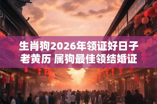 生肖狗2026年领证好日子老黄历 属狗最佳领结婚证时间