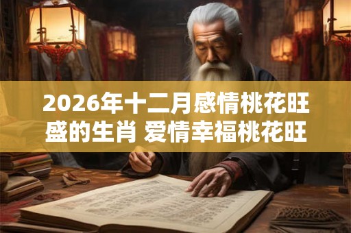 2026年十二月感情桃花旺盛的生肖 爱情幸福桃花旺盛
