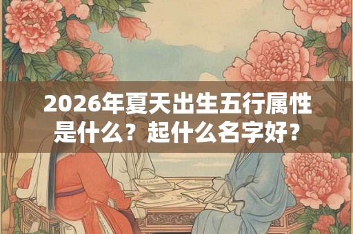 2026年夏天出生五行属性是什么?起什么名字好? 2026年夏天出生五行属性是什么?起什么名字好?