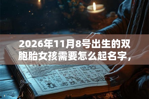 2026年11月8号出生的双胞胎女孩需要怎么起名字，五行属什么？