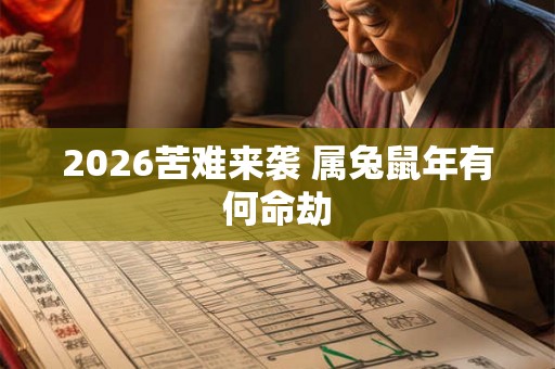 2026苦难来袭 属兔鼠年有何命劫 2026苦难来袭 属兔鼠年有何命劫