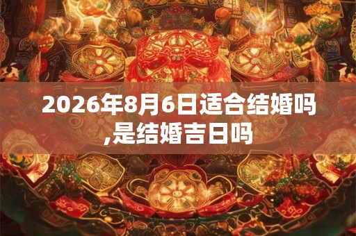 2026年8月6日适合结婚吗,是结婚吉日吗