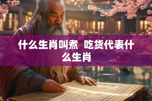 什么生肖叫煮  吃货代表什么生肖