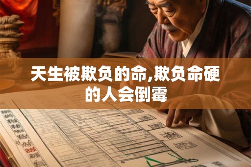 天生被欺负的命,欺负命硬的人会倒霉