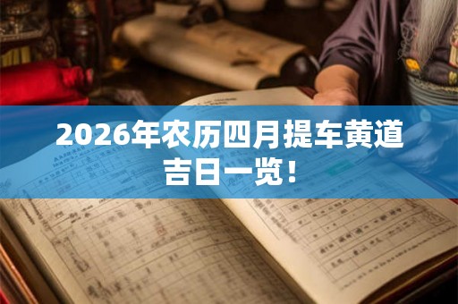 2026年农历四月提车黄道吉日一览! 2026年农历四月提车黄道吉日一览!