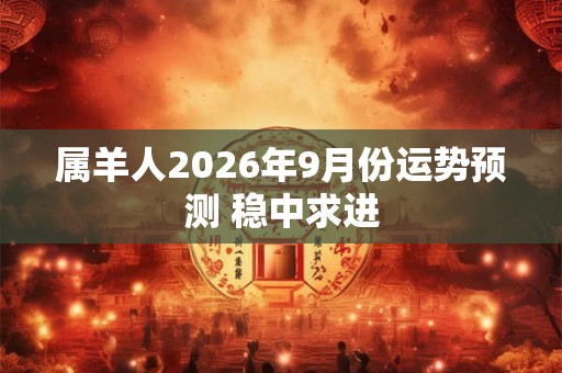 属羊人2026年9月份运势预测 稳中求进
