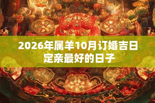 2026年属羊10月订婚吉日 定亲最好的日子