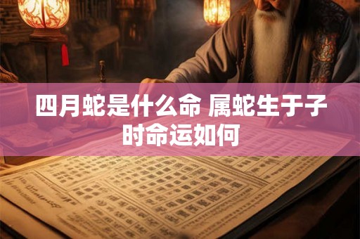 四月蛇是什么命 属蛇生于子时命运如何