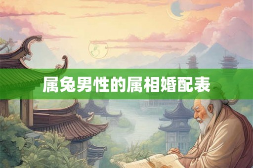 属兔男性的属相婚配表