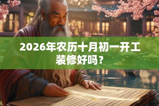 2026年农历十月初一开工装修好吗？