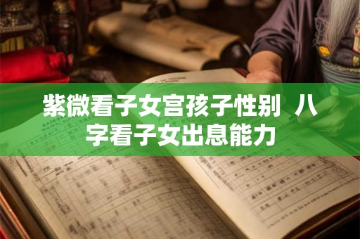 紫微看子女宫孩子性别  八字看子女出息能力