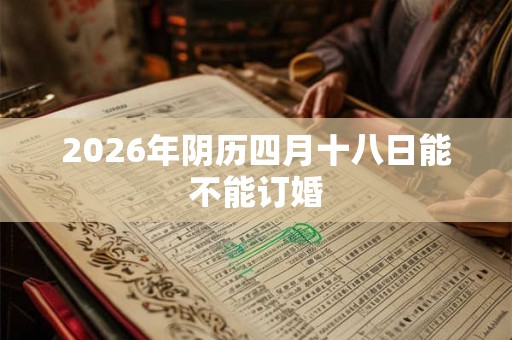 2026年阴历四月十八日能不能订婚