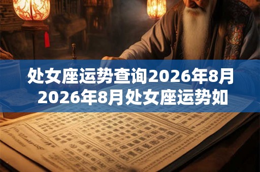 处女座运势查询2026年8月 2026年8月处女座运势如何