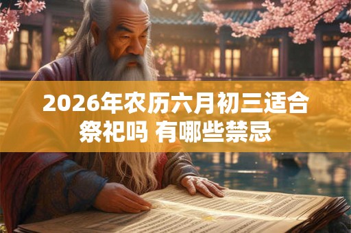 2026年农历六月初三适合祭祀吗 有哪些禁忌 2026年农历六月初三适合祭祀吗 有哪些禁忌