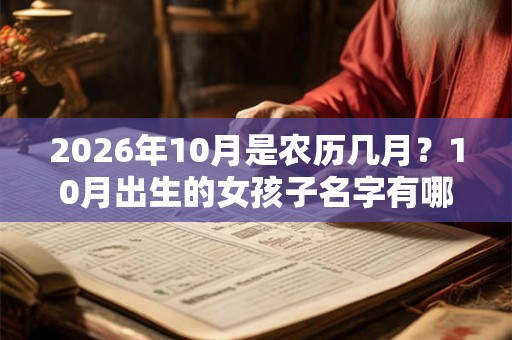 2026年10月是农历几月？10月出生的女孩子名字有哪些？