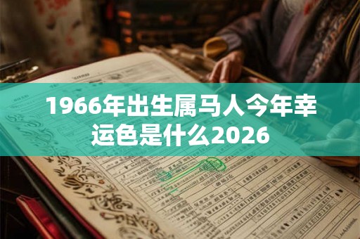 1966年出生属马人今年幸运色是什么2026