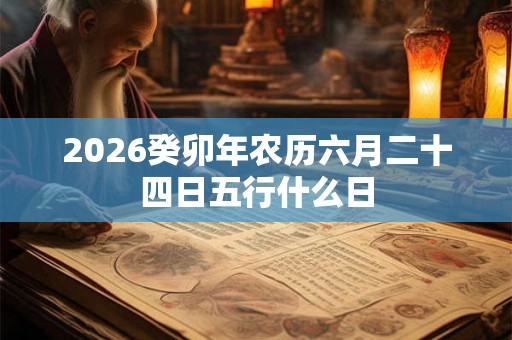 2026癸卯年农历六月二十四日五行什么日