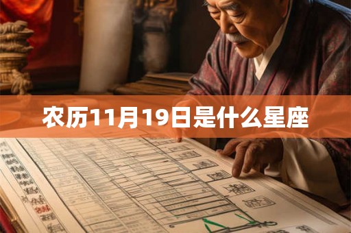 农历11月19日是什么星座