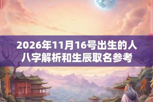 2026年11月16号出生的人八字解析和生辰取名参考 2026年11月16号出生的人八字解析和生辰取名参考