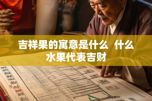 吉祥果的寓意是什么  什么水果代表吉财