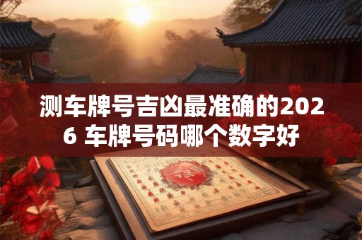 测车牌号吉凶最准确的2026 车牌号码哪个数字好