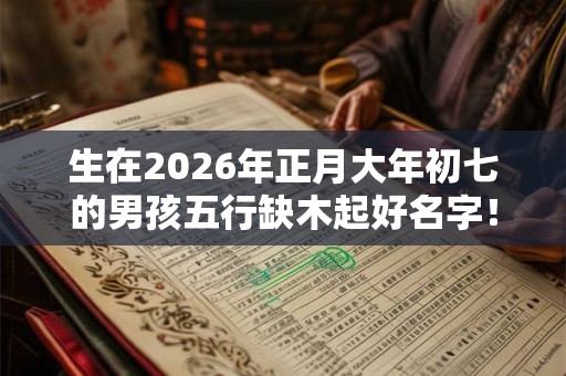 生在2026年正月大年初七的男孩五行缺木起好名字！