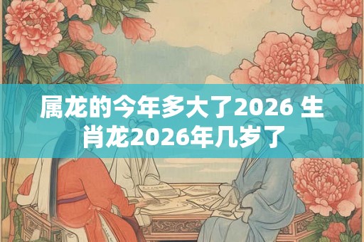 属龙的今年多大了2026 生肖龙2026年几岁了
