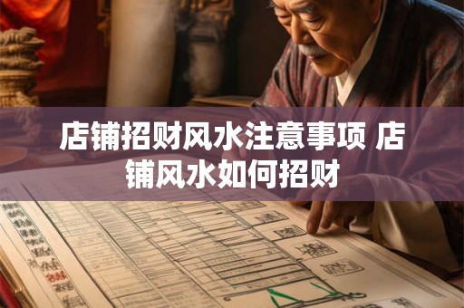 店铺招财风水注意事项 店铺风水如何招财