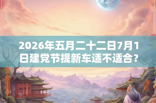2026年五月二十二日7月1日建党节提新车适不适合？