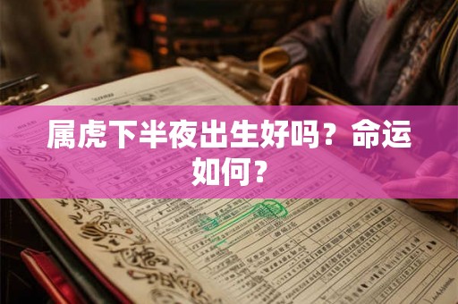 属虎下半夜出生好吗？命运如何？