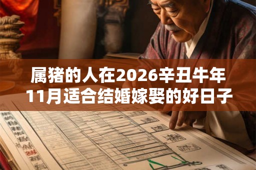 属猪的人在2026辛丑牛年11月适合结婚嫁娶的好日子