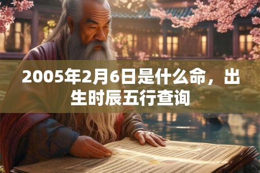 2005年2月6日是什么命，出生时辰五行查询