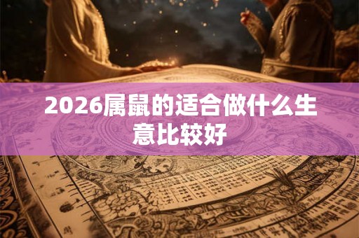 2026属鼠的适合做什么生意比较好