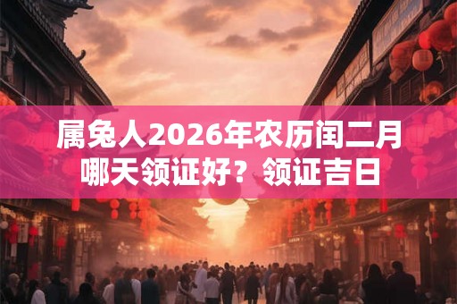 属兔人2026年农历闰二月哪天领证好?领证吉日 属兔人2026年农历闰二月哪天领证好?领证吉日