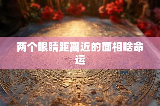 两个眼睛距离近的面相啥命运