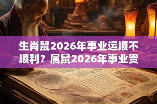 生肖鼠2026年事业运顺不顺利？属鼠2026年事业贵人？