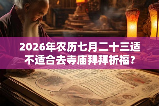 2026年农历七月二十三适不适合去寺庙拜拜祈福? 2026年农历七月二十三适不适合去寺庙拜拜祈福?