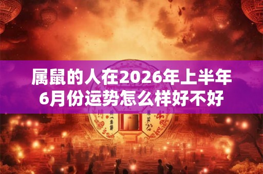 属鼠的人在2026年上半年6月份运势怎么样好不好 属鼠的人在2026年上半年6月份运势怎么样好不好