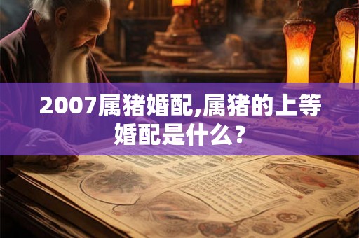 2007属猪婚配,属猪的上等婚配是什么？