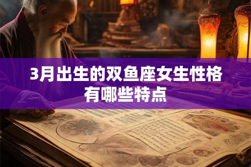 3月出生的双鱼座女生性格有哪些特点