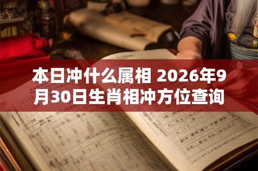 本日冲什么属相 2026年9月30日生肖相冲方位查询